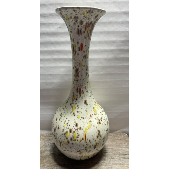 Mid Century Modern Ceramic Vase with Drip Glaze Retro psychedelic 1970s Piece - Picture 9 of 12